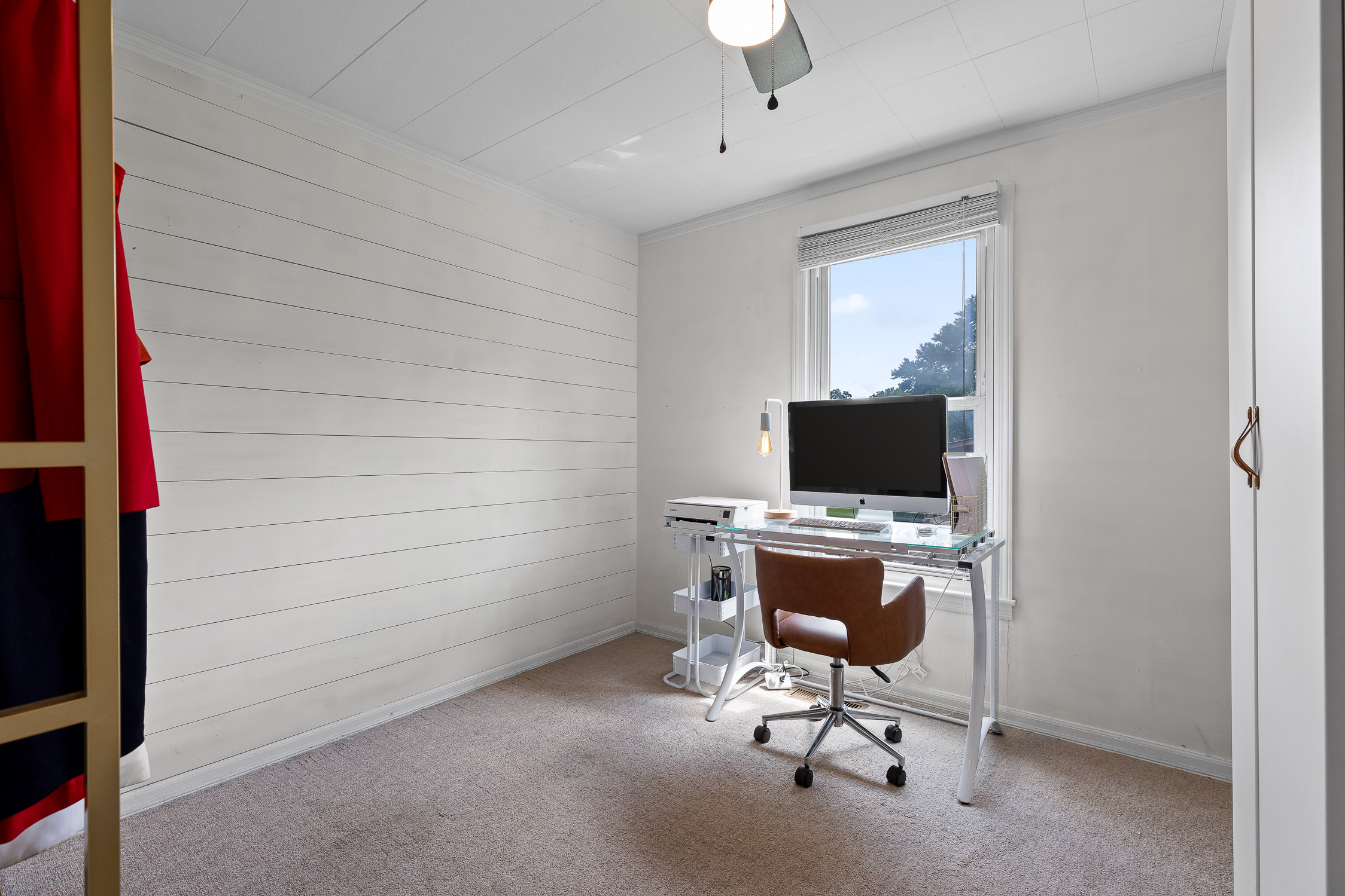 Home office with natural light